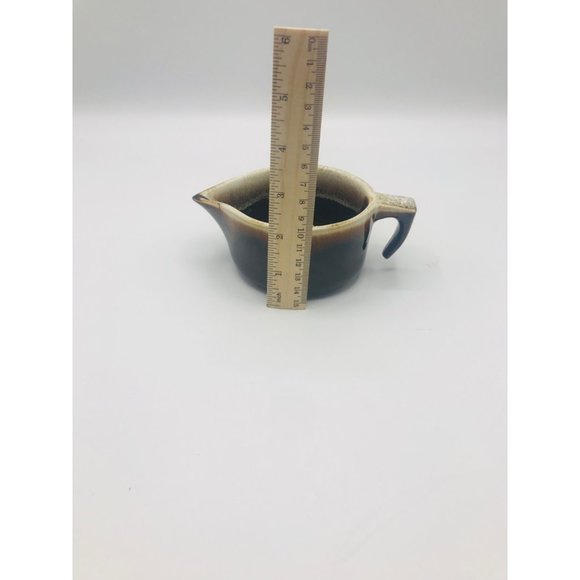 Vintage Pfaltzgraff brown drip open handle ceramic creamer. - Picture 11 of 11
